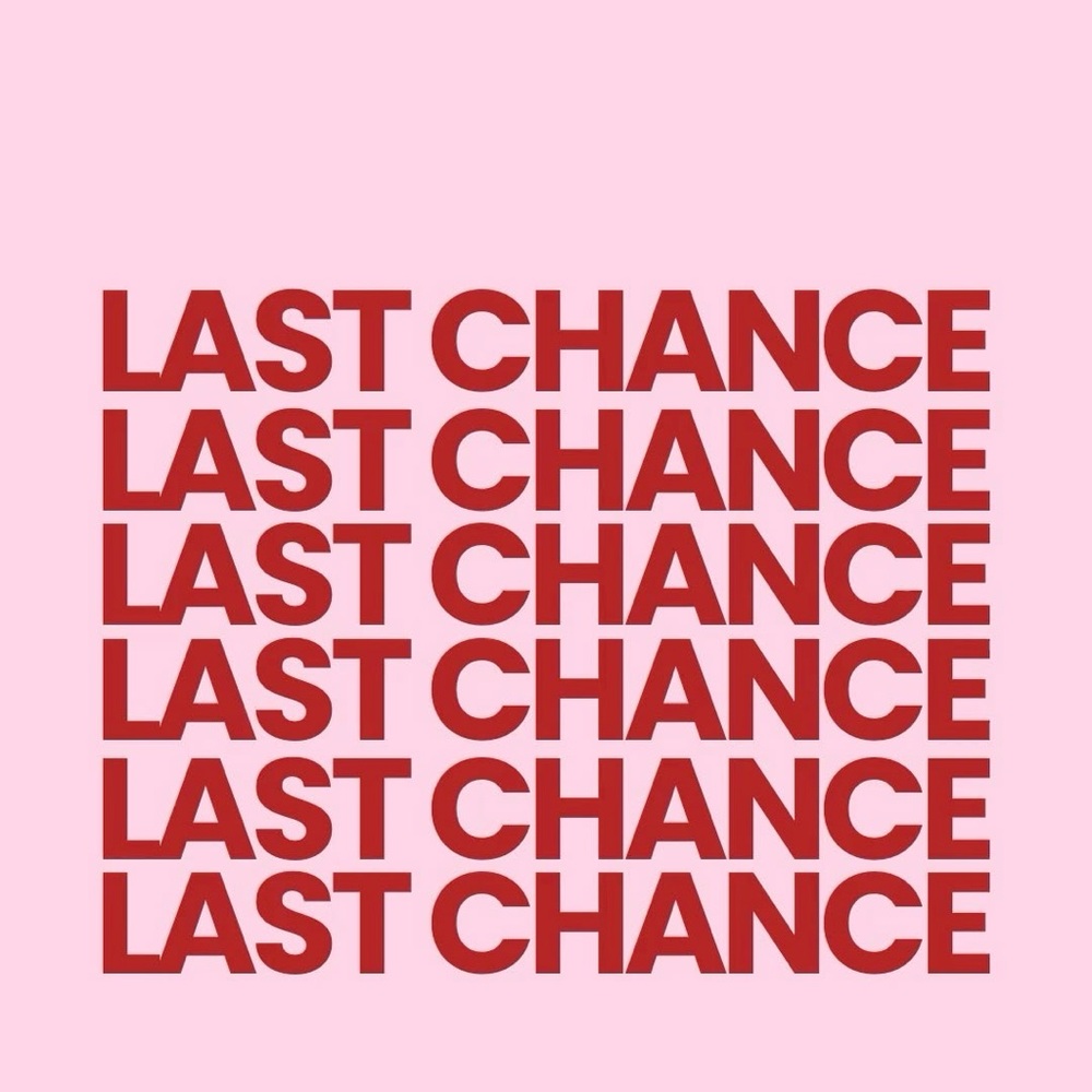 Last chance for shop listing